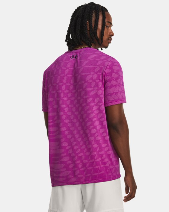 Camiseta de manga corta UA Seamless Ripple para hombre, Purple, pdpMainDesktop image number 1